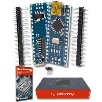 Imagen de AZDelivery AZ Nano V3 Board para Ordenador personal con Atmega328 CH340 E Book incluido!