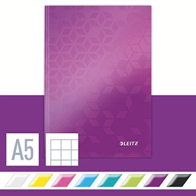Imagen de Leitz Wow Cuaderno de tapa rígida, A5, Púrpura