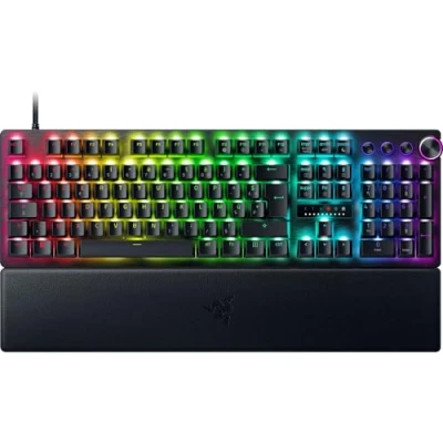 Imagen de Razer Huntsman V3 Pro (Interruptor analógico) Teclado óptico Gamer (liberación rápida, Interruptor analógico Ajustable de 0,1 a 4,0 mm, Teclas PBT Doubleshot) AZERTY Negro