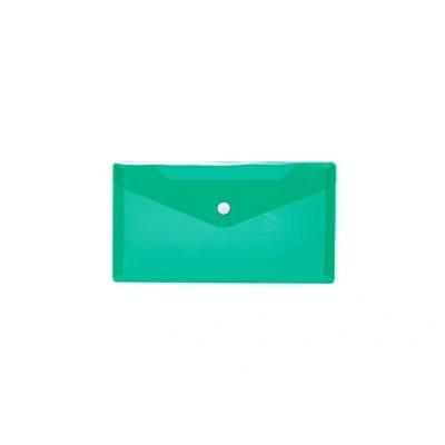 Imagen de HERMA 20034 Bolsas para documentos (22 x 12 cm, polipropileno), transparente con botón de presión escuela, universidad, oficina, sobres polipropileno, color verde