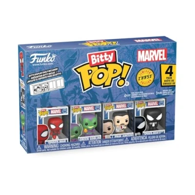 Imagen de Funko Bitty Pop! Spider Man 4pkY una Minifigura Misteriosa Sorpresa 0.9 Inch (2.2 Cm) Marvel Comics Cómics Coleccionable Repisa Apilable Incluida Idea de Regalo