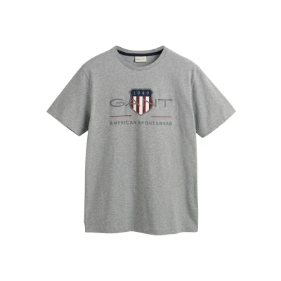 Imagen de GANT Camiseta estampada, Hombre, Talla: Large, Grey melange