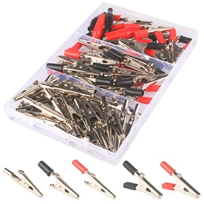 Imagen de GTIWUNG 60Pcs Crocodile Clip, Pinzas de Clip Cocodrilo, Alligator Prueba Metal por Electricista Trabajo, Batería Pinza Cocodrilo