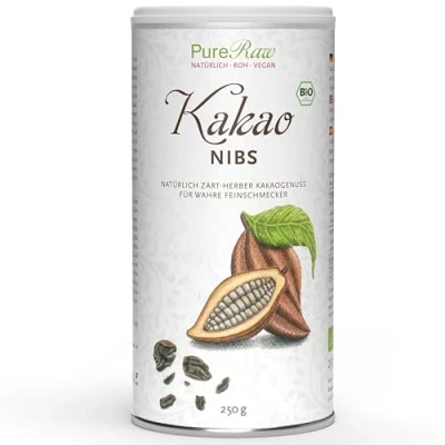 Imagen de pureraw Cacao De Nibs, criollo (bio &amp; ROH), 250 g
