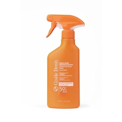 Imagen de GISÈLE DENIS Protector Solar Invisible en Spray, 300 ml, para Piel Atópica o Sensible, Protección FPS50+, Cuidado de Piel, Crema Transparente, Hidrata la Resistente al Agua, Uso Diario