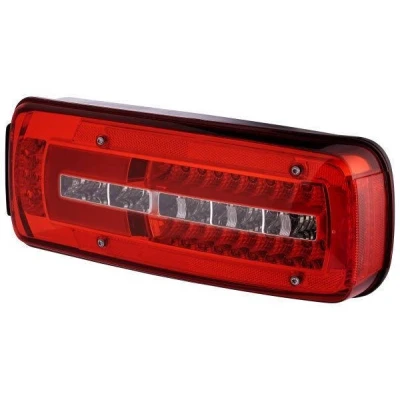 Imagen de HELLA 2VP 012 381 221 Piloto trasero derecha LED negro 24 transparente, Rojo Conexión lateral, Compatibilidad electromagnética (EMC), con tornillos