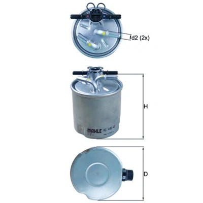 Imagen de MAHLE ORIGINAL KL 440/40 Filtro Combustible de tubería 10 10,0 NISSAN: Qashqai / Qashqai+2 I, X Trail, Murano II, RENAULT: Koleos I