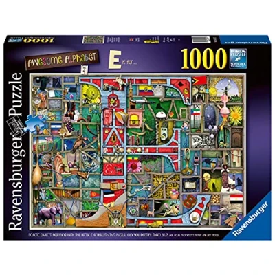Imagen de Ravensburger Awesome Alphabet Colin Thompson Impresionante Alfabeto E Rompecabezas de 1000 Piezas para Adultos y niños a Partir 12 años, 69,9 x 49,7 0,2 cm (16420)