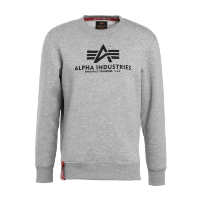 Imagen de Alpha Industries Basic Sudadera, Hombre, Talla: Medium, Grey heather