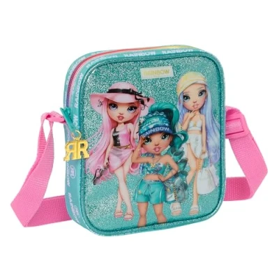 Imagen de Safta M222, Rainbow High Paradise Pequeña, Bandolera Infantil, Bolso Niño, Ideal 5 a 14 Años, Cómoda y Versátil, Calidad Resistencia, 16x4x18 cm, Color Azul Turquesa Unisex niños, Estándar