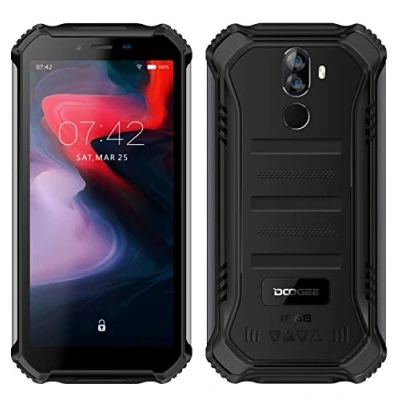 Imagen de DOOGEE (3GB+32GB 4G Android 9.0 Sólido Móvil Libre Robusto 5.5&#039;&#039; HD (Gorilla Glass 4) IP68/IP69K Militar Resistente IP68 Impermeable Smartphone, 4650mAh batería,Dual SIM,GPS,NFC Negro