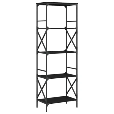 Imagen de vidaXL Librería de 5 Estantes, Estantería para Libros, Armario Almacenaje, Expositora Oficina, Madera Ingeniería Negro