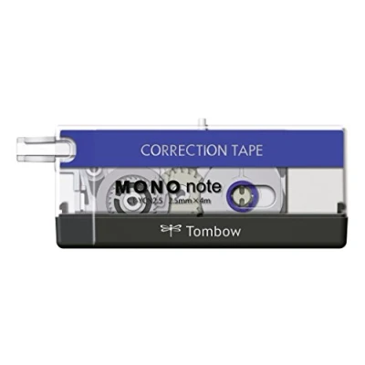 Imagen de TOMBOW Juego de 3 patines correctores acabado MONO notas azul/transparente/negro 2,5 mm x 4 m