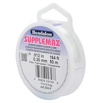 Imagen de Beadalon Supplemax Cuerda de Nailon 0,30 mm, 50 m, Transparente