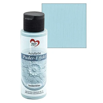 Imagen de Ideen mit Herz Pintura acrílica en polvo, 70 ml, efecto envejecido, alta pigmentación, a base de agua (azul paloma)