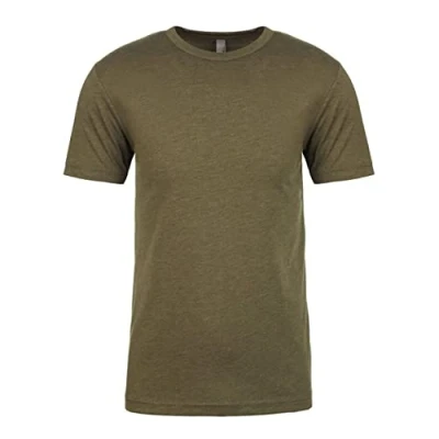 Imagen de Next Level Camiseta de Cuello Redondo Tri Blend para Hombre Caballero (L) (Verde Militar)