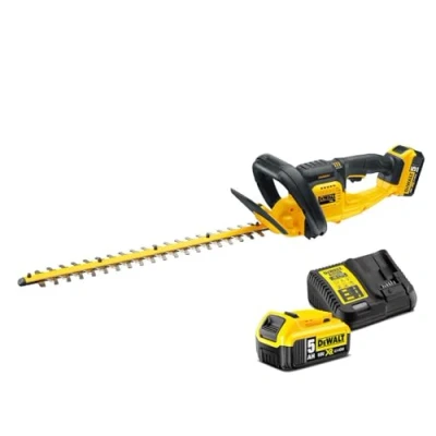 Imagen de DeWalt DCM563P1 QW Cortasetos sin escobillas, XR 18 V con batería Li Ion 5, 0 Ah, 55 cm, 19 mm