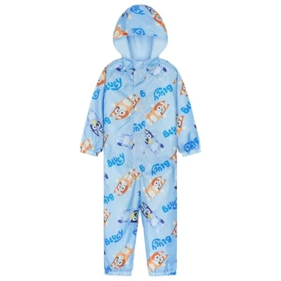 Imagen de Bluey Chubasquero Impermeable, con Capucha para Niños(Azul, 3 4 Años)