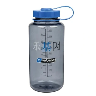 Imagen de Nalgene Sustain Tritan Botella de agua sin BPA hecha con material derivado del 50% residuos plástico, 32 onzas, boca ancha, logotipo chino