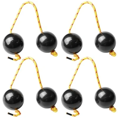 Imagen de Kashaka Aslatua Juego de 4 pares bolas ritmo africano, agitador ritmo, bola rítmica, coctelera mano para fiestas, bodas y clases música