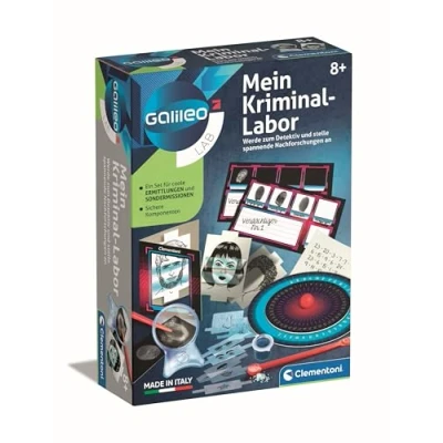 Imagen de Galileo Lab Mein Kriminal Labor Set de Detectives para niños a Partir 8 años Equipo jóvenes Detectives, investigadores y Agentes 59321 Clementoni