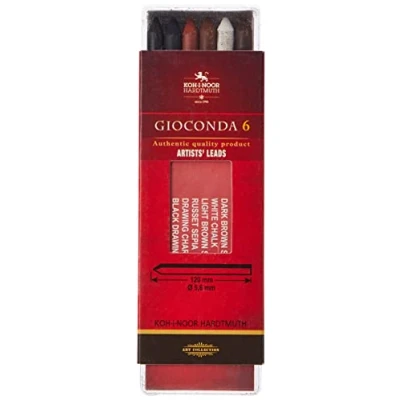 Imagen de Koh i Noor Hardtmuth Art Collection Gioconda Minas de dibujo para portaminas 5.6 mm (6 unidades)