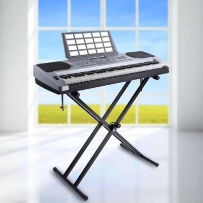 Imagen de Soporte de Teclado, Plegable para Teclado doble Refuerzoa, Altura Ajustable Teclados Electrónicos Piano, diseño En Forma X, Niño y Aficionado Principiante