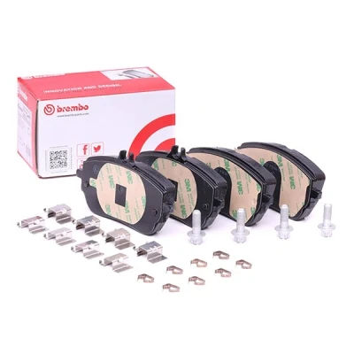 Imagen de BREMBO P 50 146 Juego de pastillas freno preparado para indicador desgaste con tornillos pinza freno, Chapa antichirridos accesorios norauto,