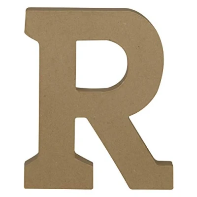 Imagen de Clairefontaine ES Décopatch AC869C Soporte de papel marrón maché 16,5 x 2,5 20 cm, Letra mayúscula R