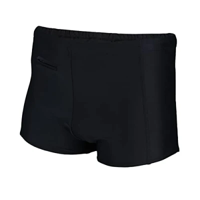 Imagen de Aquarti Bañador de Hombre Tipo Boxer con Bolsillo, Negro, 6XL