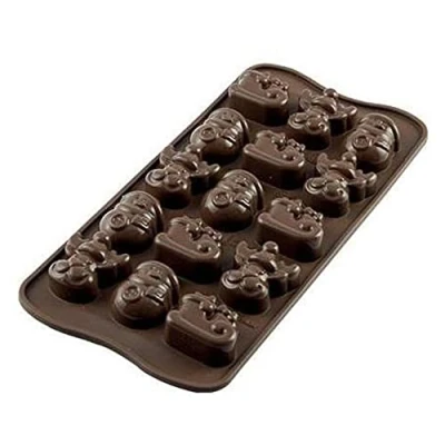 Imagen de Silikomart SCG23 Choco Winter Molde de Silicona 33X27 H 15 MM, Marrón