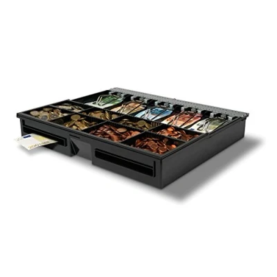 Imagen de Safescan 4646T Gaveta ajustable para organizar el cajón portamonedas caja dinero con 5 apartados billetes y 8 monedas Compatible HD 4646S