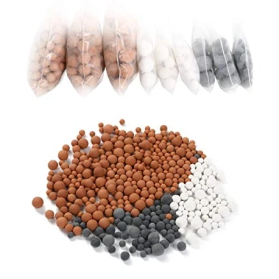 Imagen de Vicloon Bolas Minerales, 9 Packs Iones Negativos de Mineral, Adecuado para Filtro Iónico Cabezal Ducha, Purifica el Agua la Ducha que Rejuvenece Piel y Cabello