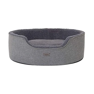 Imagen de lionto Cama Perro con cojín Reversible Gatos Cuna de Felpa, (S) 73x60 cm Gris