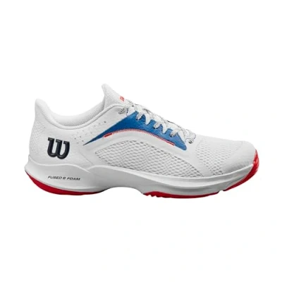 Imagen de Wilson Hurakn 2.0, Tennis Shoe Hombre, White/Deja VU Blue Red, 47 1/3 EU
