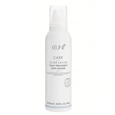 Imagen de Keune Care Line Silver Savior Foam Treatment 200ml dejar en una mousse bálsamo anti amarillo