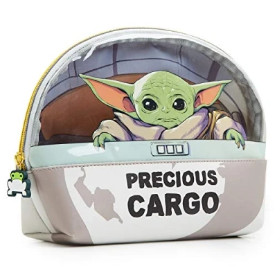 Imagen de The Mandalorian Baby Yoda Neceser de baño para bebé, diseño Geek Star Wars, Color Gris, Talla única, Taille Unique