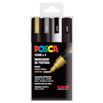 Imagen de Set De 4 Rotuladores Medios Posca Pc5m