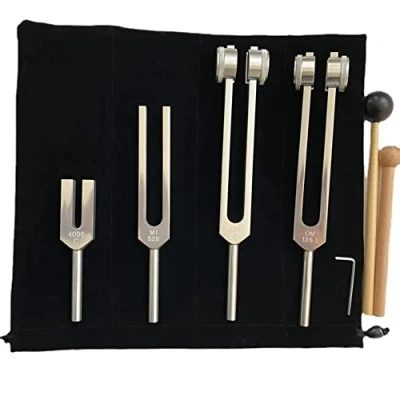 Imagen de Diapason,Diapason 528 Hz,Juego de 4 diapasones (128 Hz, 136,1 MI 4096 Hz) ideal para terapia, terapia chakras, sonido, mantener el cuerpo y la mente relajados