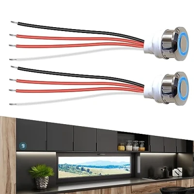 Imagen de Nizirioo Interruptor Regulador Táctil LED: Vinterruptor de 12 V LED, Dimmerabile Senza Livelli Preimpostati Tactil per Strisce LED Interruttore Dimmer Tattile
