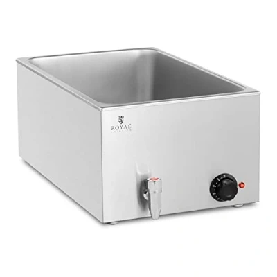 Imagen de Royal Catering Baño María Profesional Para Hostelería RCBM_GN1/1 (Potencia: 600 W, contenedores GN 1/1, Profundidad: 150 mm)