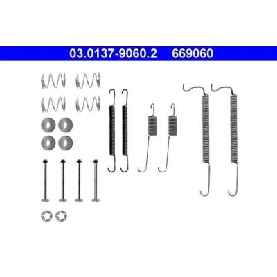 Imagen de ATE 03.0137 9060.2 Juego de accesorios, zapatas freno OPEL: Kadett E Berlina, Vectra A Berlina