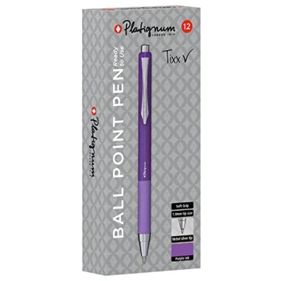 Imagen de Platignum Tixx bolígrafo, color morado (Pack de 12)