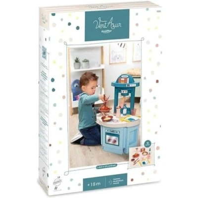 Imagen de Jouets Ecoiffier Mi Primera Cocina Vert Azur, 18 Accesorios, Adecuado a Partir de Meses (7600001688), Multicolor (1688)