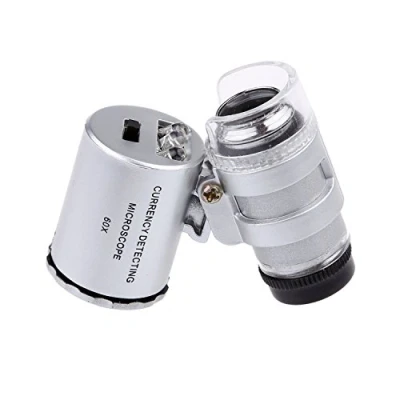 Imagen de Mini Lupa con lentes UV para Joyería iluminación LED 60X Paquete Venta al por Menor de Kare and Kind (60X)