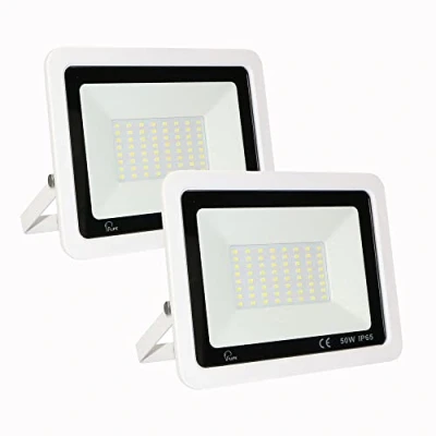 Imagen de Mille Lucciole Focos LED Exterior,Foco Exterior 50W,Focos de 5000LM,Foco IP65 Impermeable,72 4500K Blanco Neutro Exterior,Para Garaje,Patio,Terraza 【Blanco 2 Pcs】