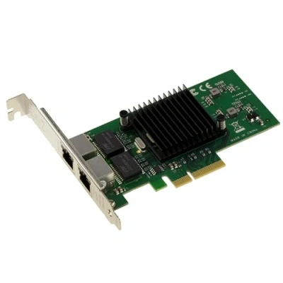 Imagen de Kalea Informatique Tarjeta controladora de Red PCIe x4 2 Puertos Gigabit Ethernet Dual con chipset Intel 82576