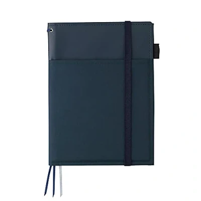 Imagen de KOKUYO Co., Ltd Cuaderno de tapa con anillas sistémicas correspondientes A5, piel, azul marino, rayas B, 50 hojas, Bruno V685B DB