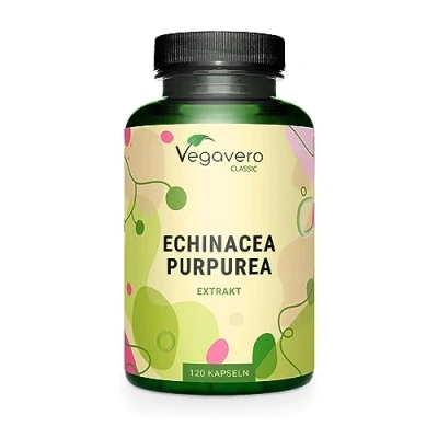 Imagen de Equinácea Vegavero® Extracto 5800 mg 4% Polifenoles Vegano &amp; Sin Aditivos Sistema Inmunitario + Resfriado Vías respiratorias 120 Cápsulas