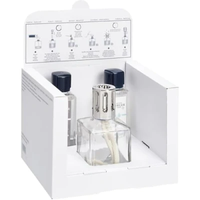 Imagen de Maison Berger Cofre Lámpara Essentielle Carrée 1 + 2 recambios 250ml incluidos Air Pur y Vent d&#039;Océan Difusión Fina, Homogénea de Larga Duración